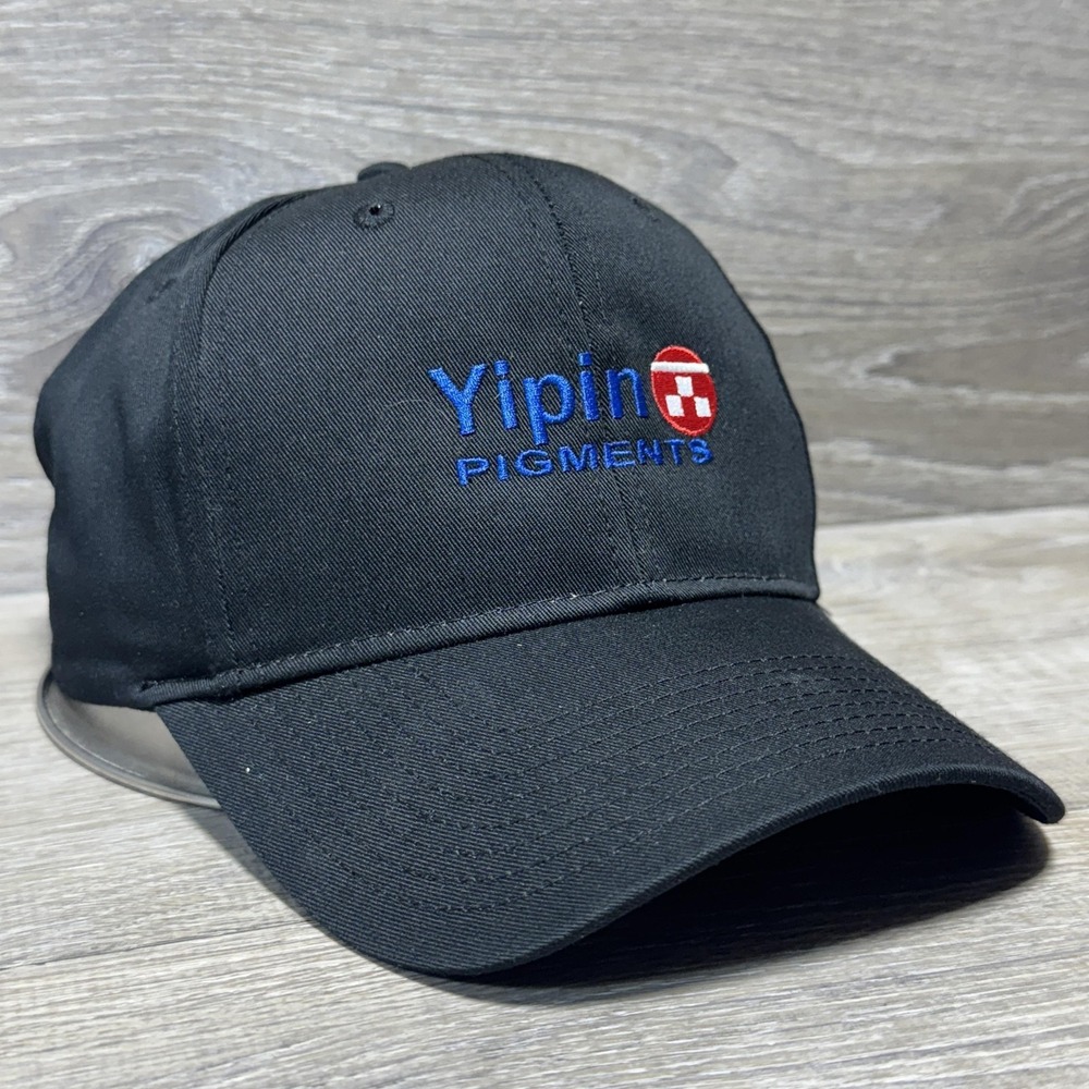 Yipin Pigments Hat Cap Snap Back Black Embroidered Advertising Promo OTTO‎ Mens
